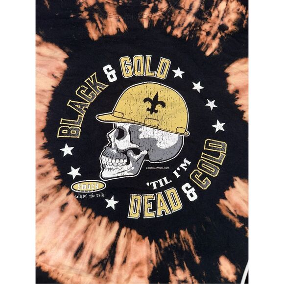 New Orleans Saints Black & Gold 'Til I'm Dead & Cold Bleached Tee - Picture 3 of 4